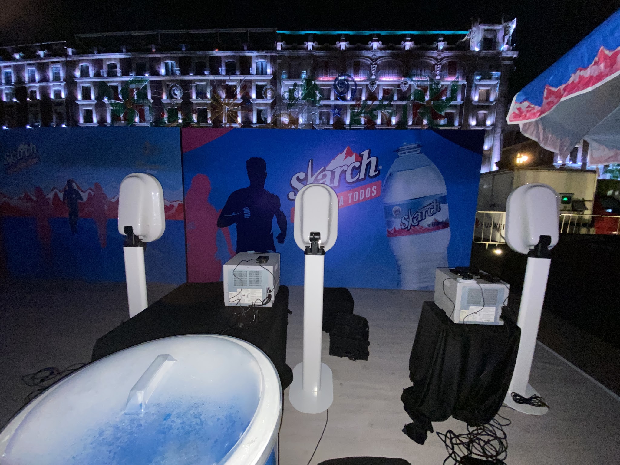 Evento deportivo con photo booth personalizado